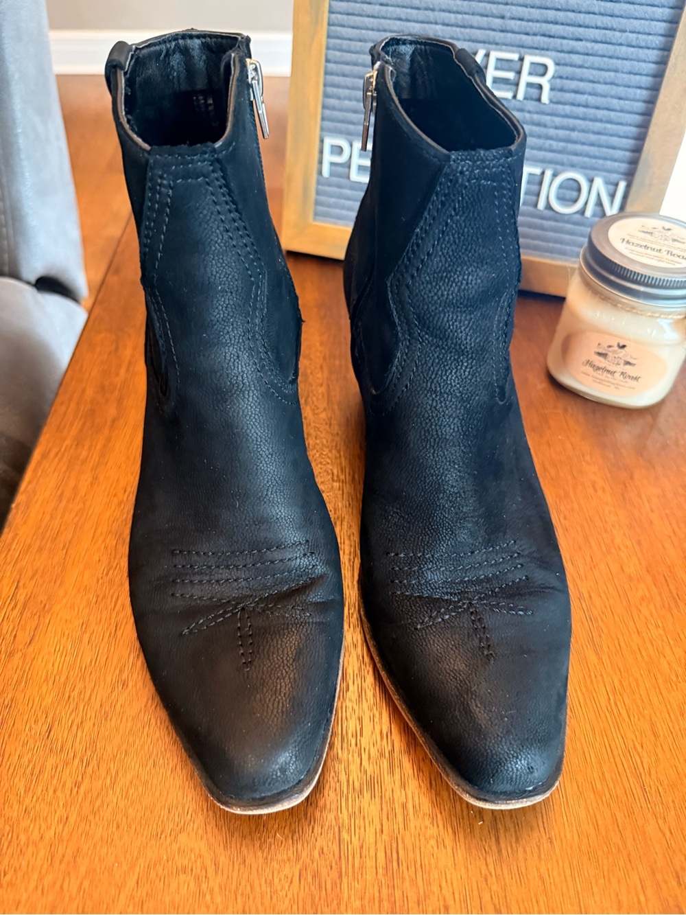 Dolce Vita Black Ankle Boots with Side Zips